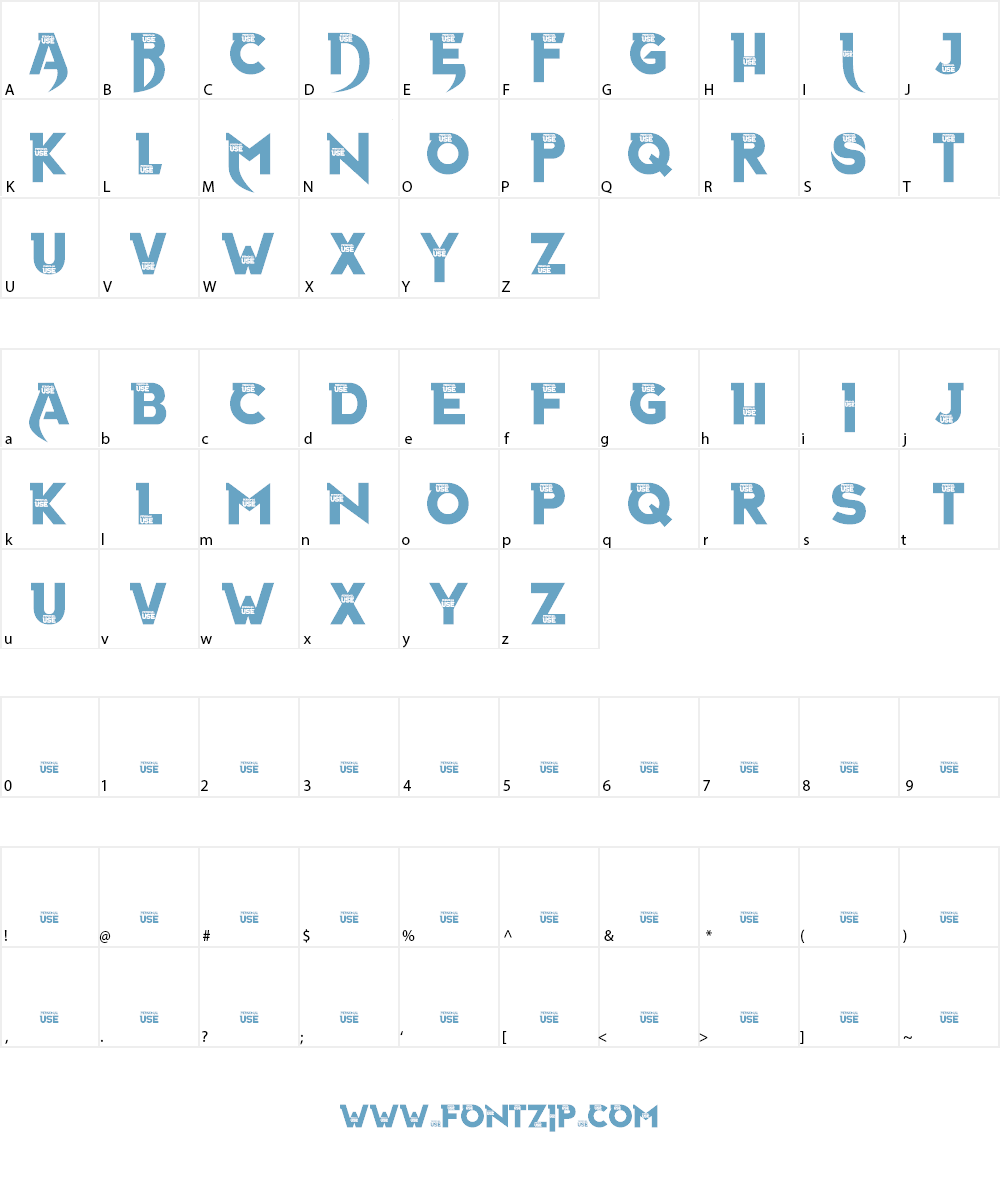Izquierda Font Character